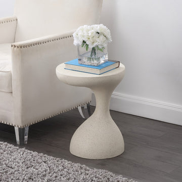 Boracay 19.75" Modern Minimalist Indoor/Outdoor Resin Drink Table